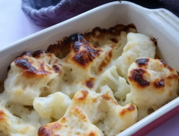 Air Fryer cauliflower cheese