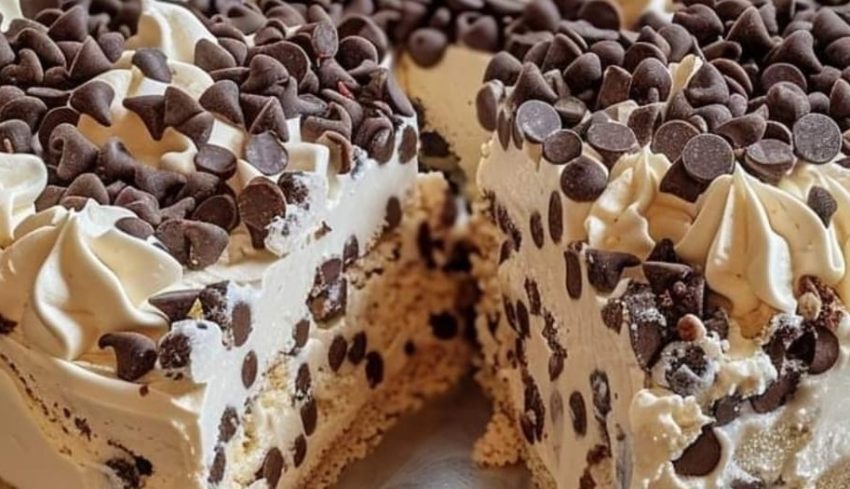 Chocolate Chip Cookie Dough Ice Cream Cake