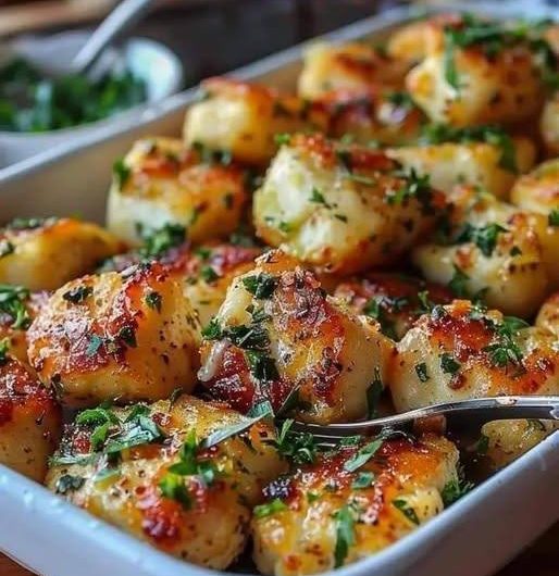 Lemon Garlic Chicken Bites