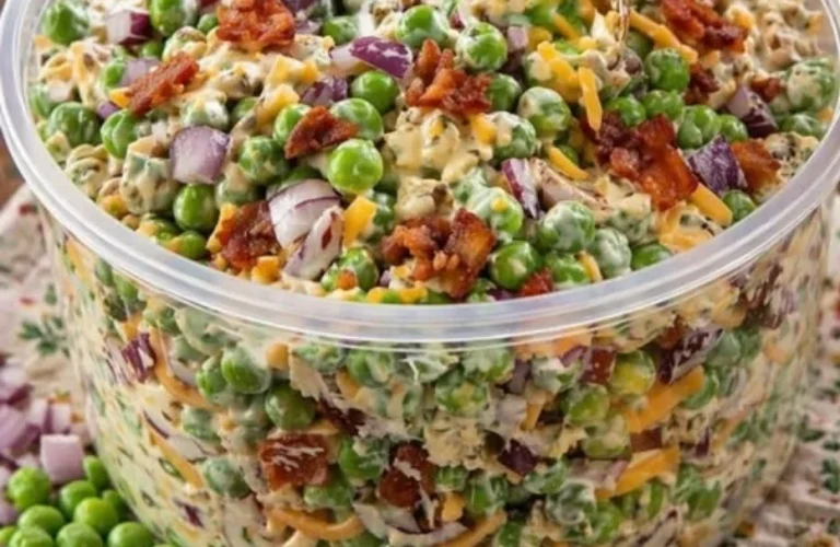 Creamy Bacon Pea Salad
