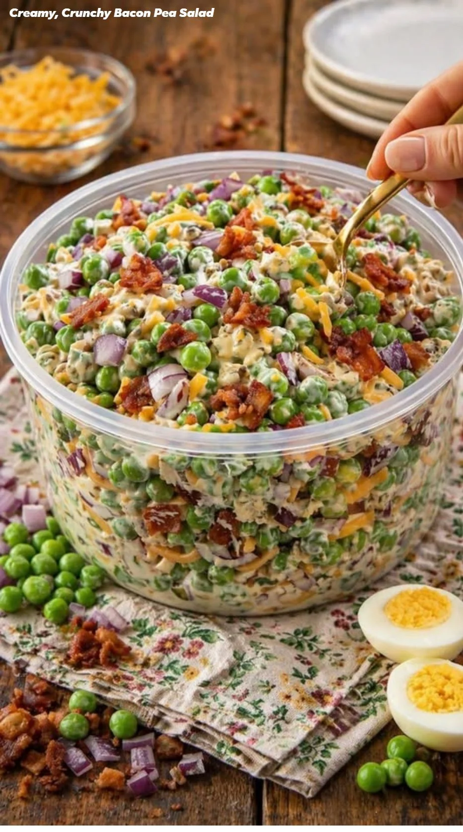 Creamy Bacon Pea Salad