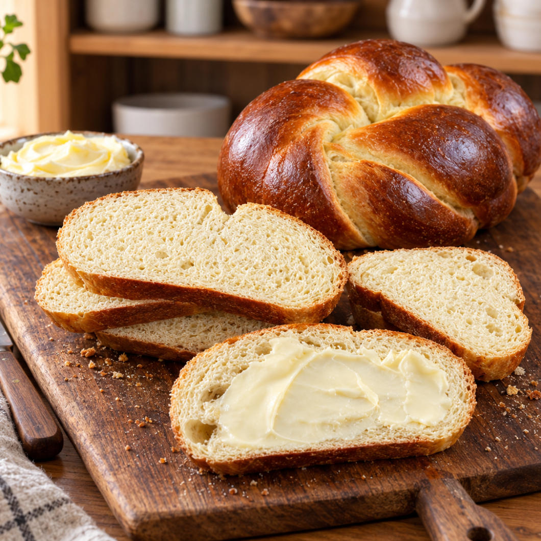 Fluffy Sourdough Challah Bread