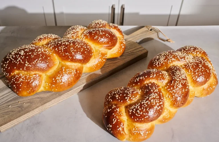 Homemade Fluffy Sourdough Challah Bread