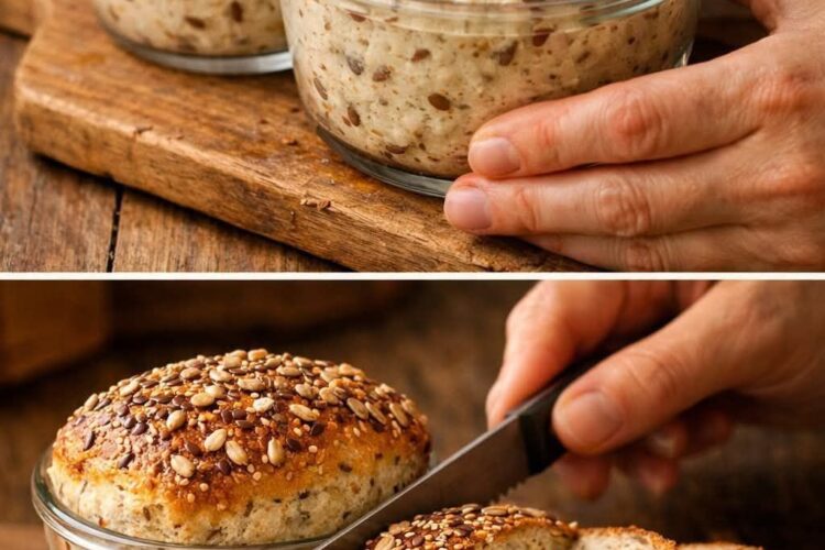 Rustic 3-Ingredient Flaxseed Seed Bread
