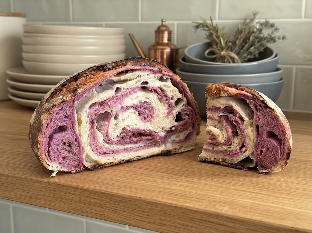 Strawberry Cheesecake Swirl Sourdough Bread