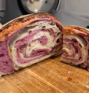 Strawberry Cheesecake Swirl Sourdough Bread