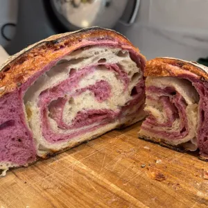 Strawberry Cheesecake Swirl Sourdough Bread