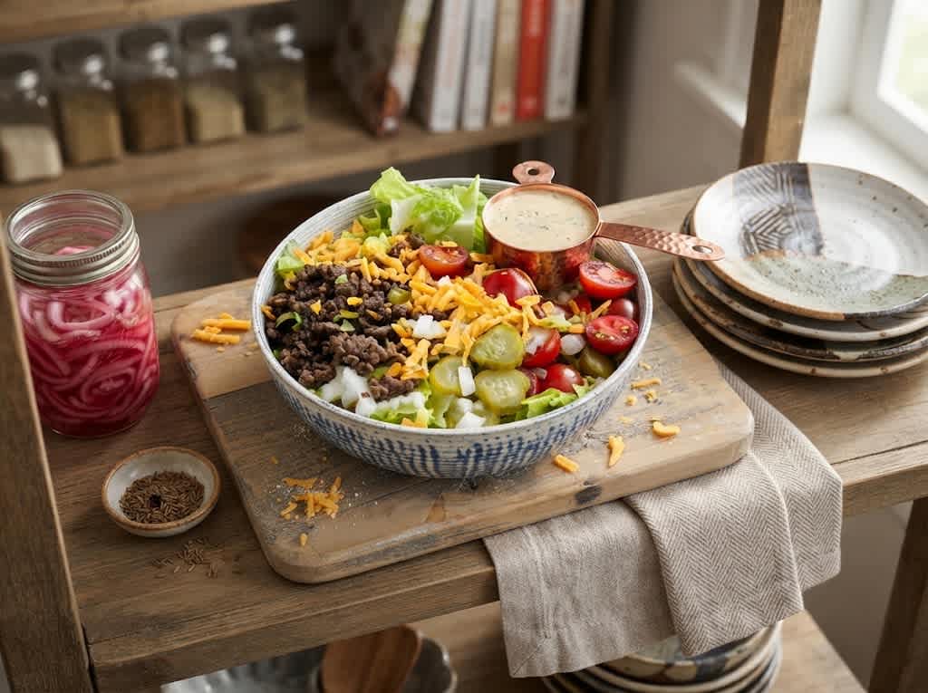 Big Mac Cheeseburger Protein Bowl