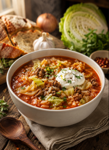 Cabbage Roll Soup in One Pot