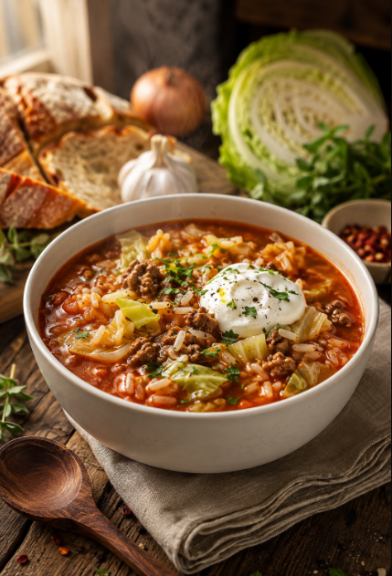 Cabbage Roll Soup in One Pot (No Rolling Needed)