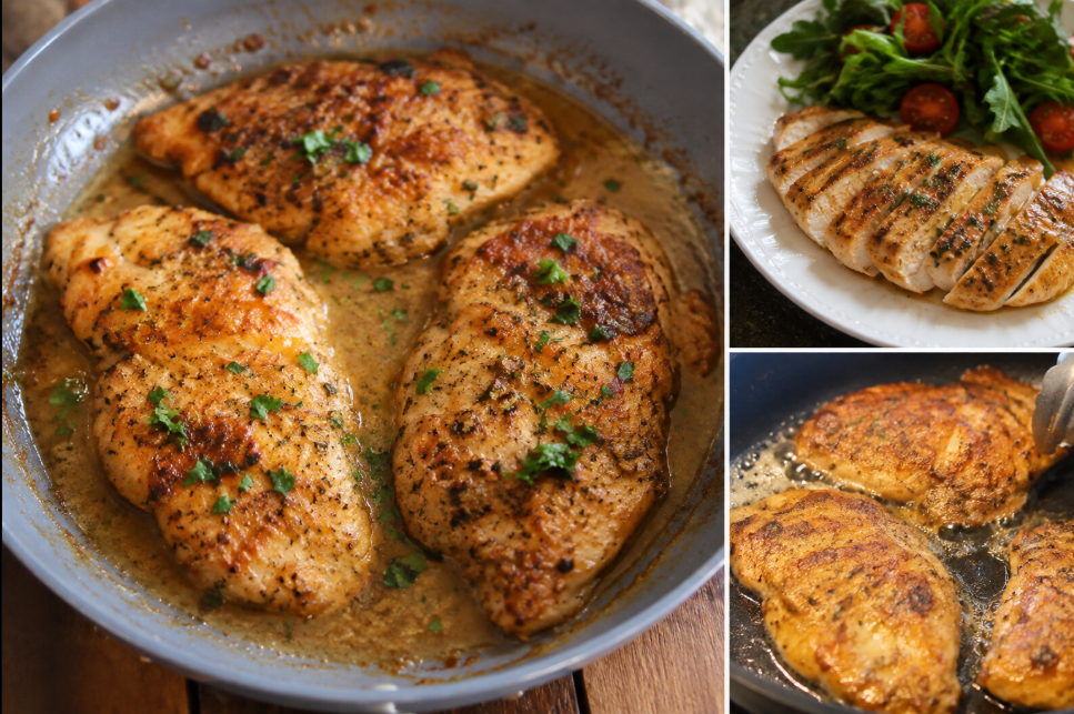 Pan-Seared Country Seasoned Chicken Breast with Butter Sauce