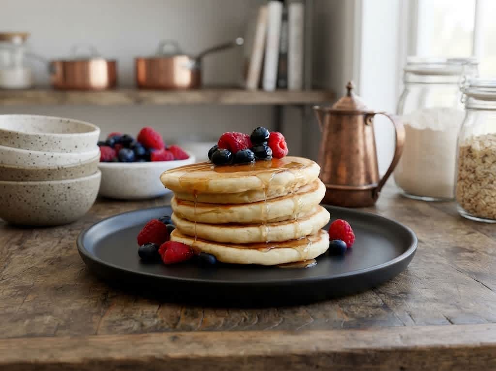 Fluffy Cottage Cheese Pancakes