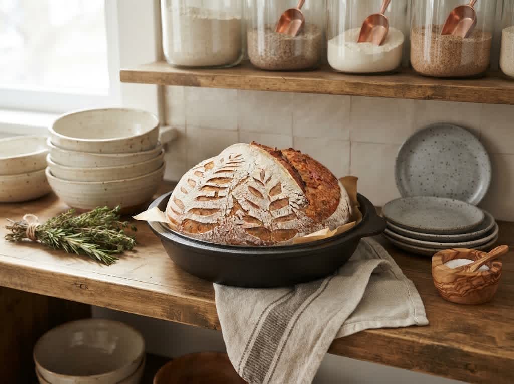 No-Knead Sourdough Bread