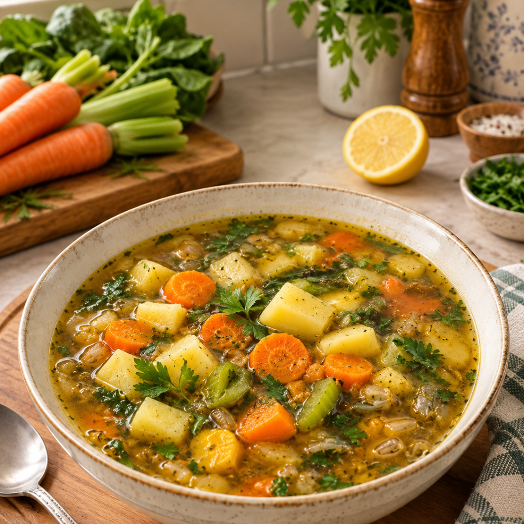 Anti-Inflammatory Vegetable Soup With Turmeric