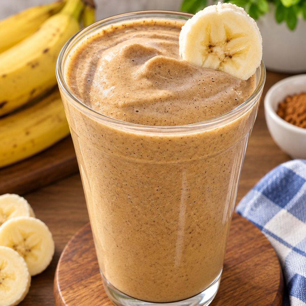 High Protein Peanut Butter Banana Smoothie Recipe