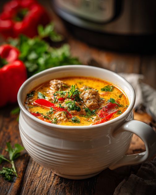 Creamy Sausage and Pepper Soup