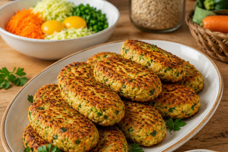 Crispy Zucchini Oatmeal Patties