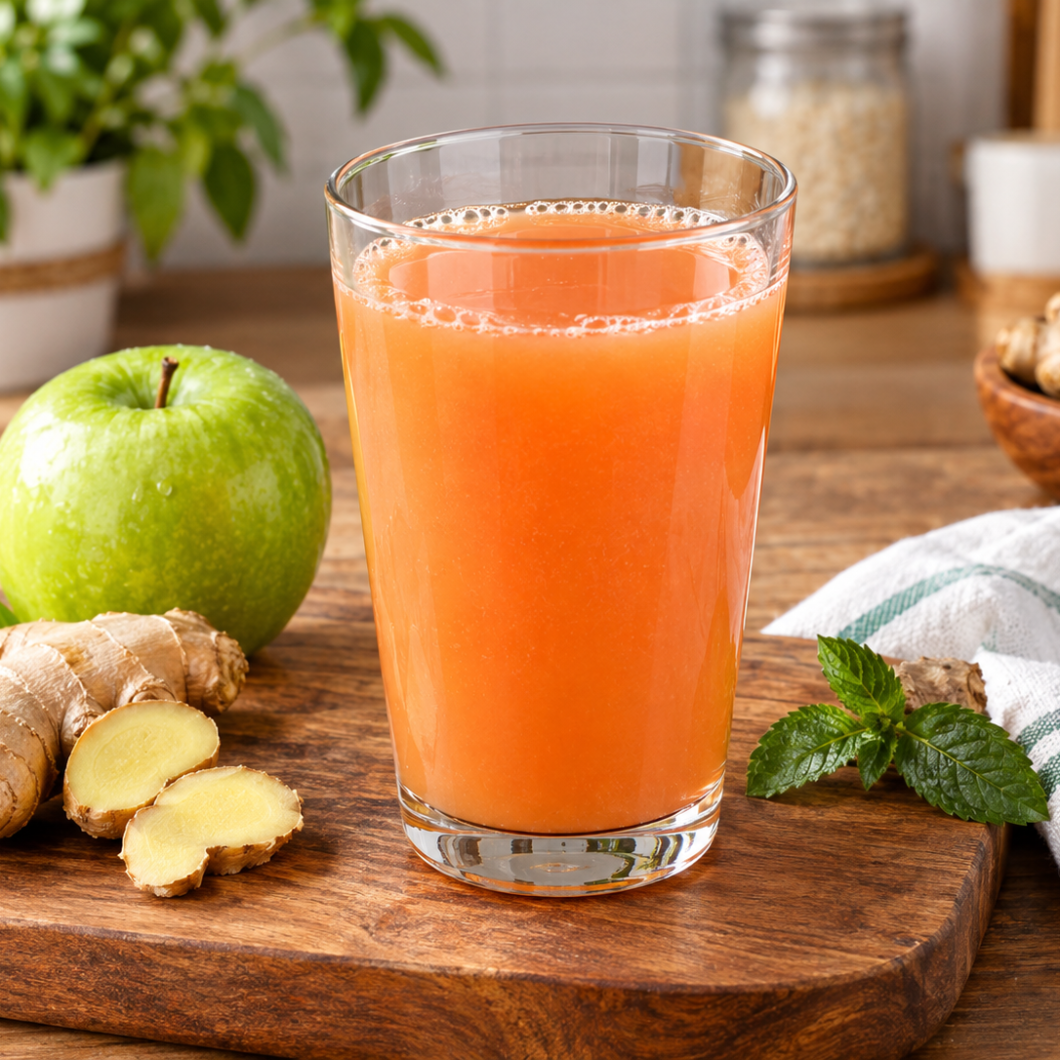 Healthy Carrot Apple Ginger Juice Recipe